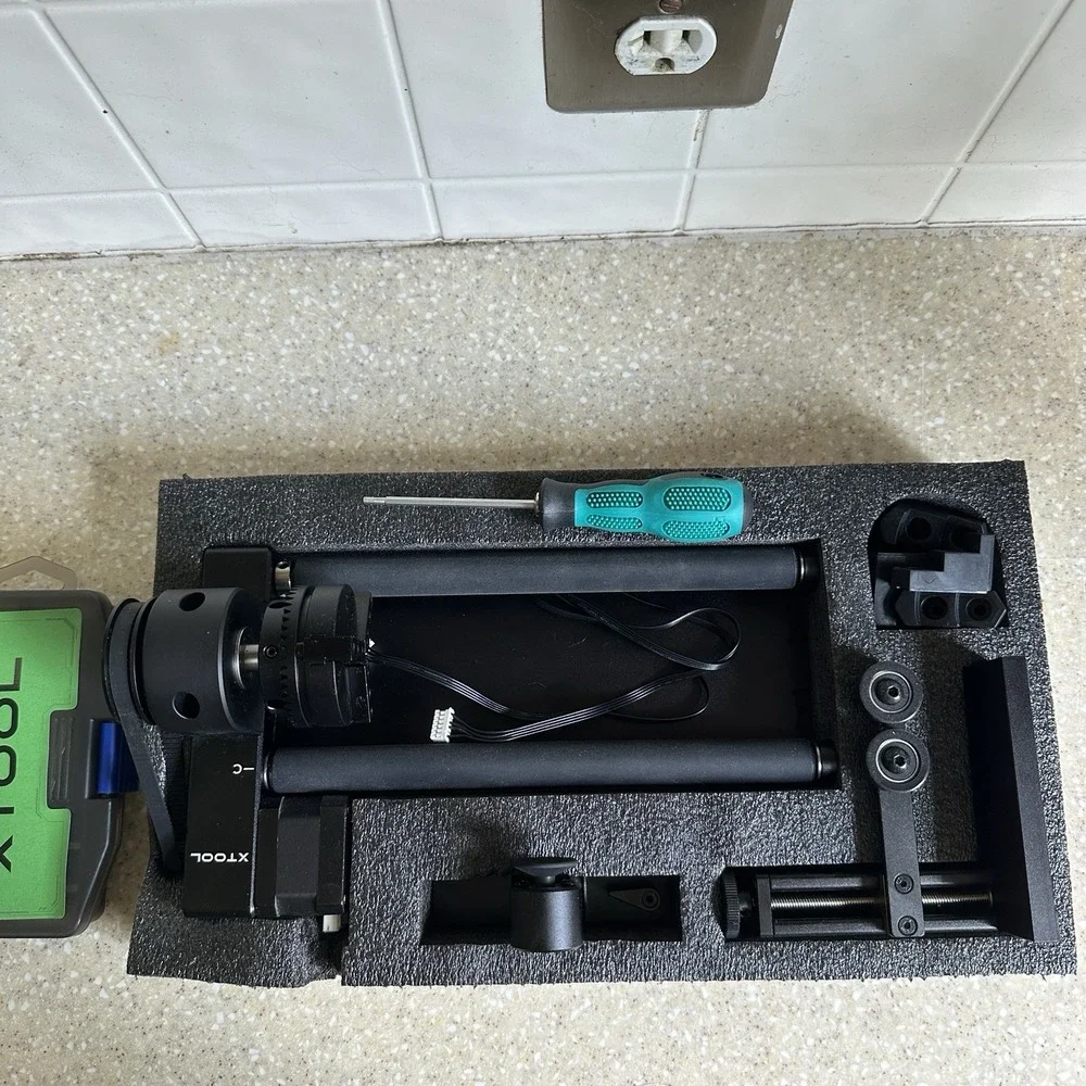 xTool RA2 Rotary Attachment Pro for S1, F1, F1 Ultra P2, M1 Ultra Engraver Read*